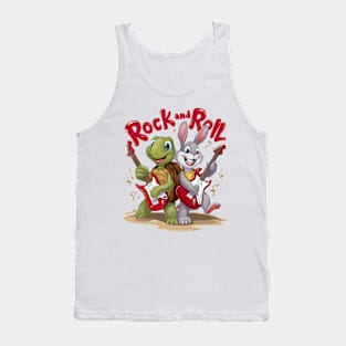 Musical Reptile and Hare Rock Out Roll Tank Top